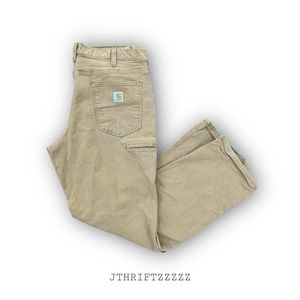 Vintage Carhartt Carpenter Workwear Pants Tan Khaki